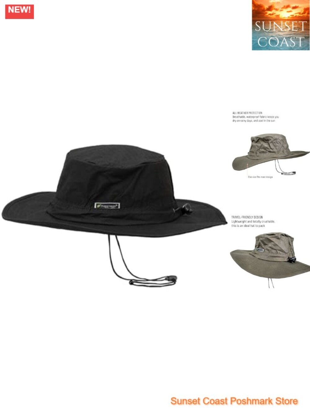 Waterproof Breathable Boonie Fishing Hat with Shock Cord